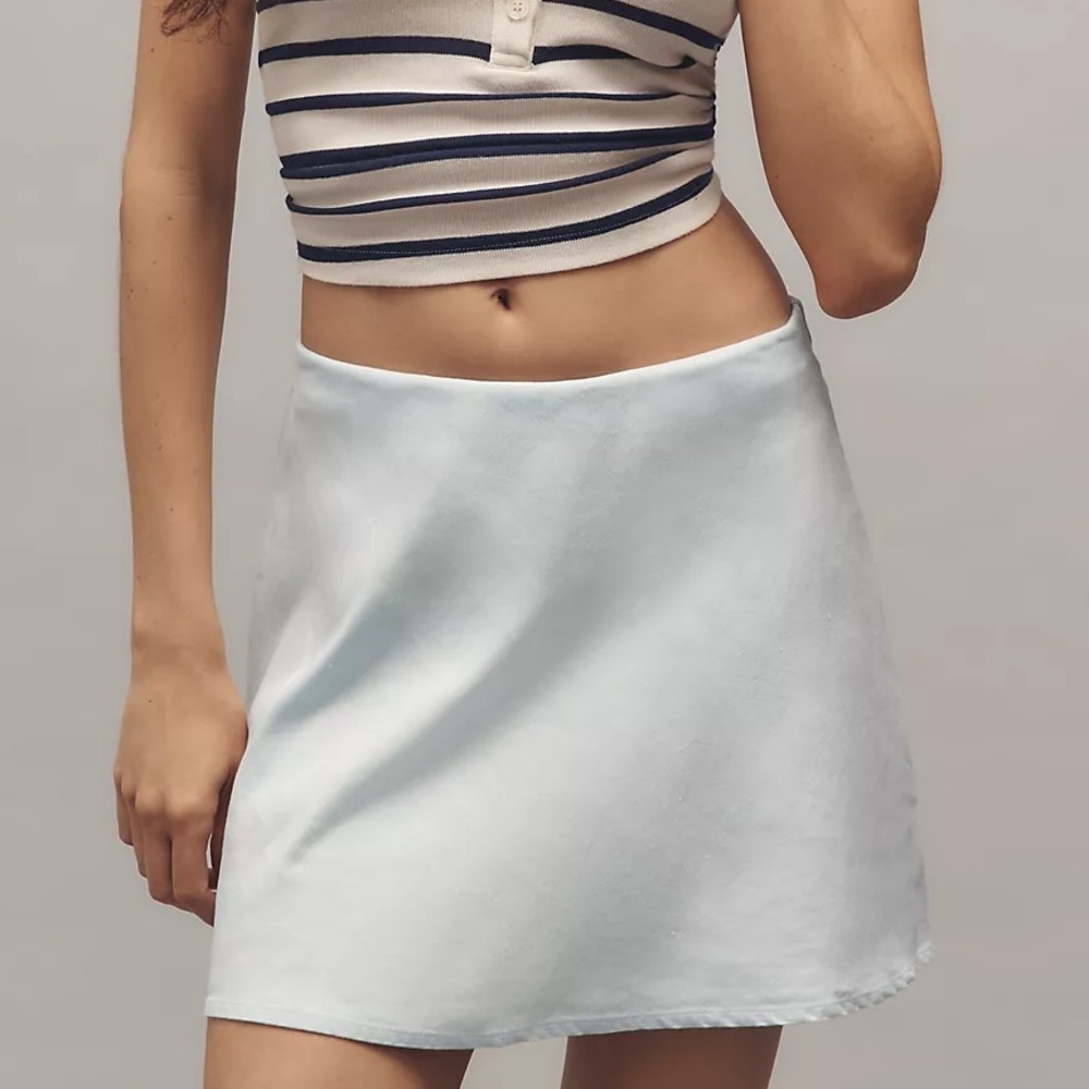 The Tilda Mini Slip Skirt: Linen Edition